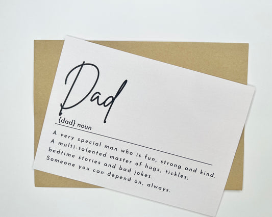 Linen greeting card - For Dad